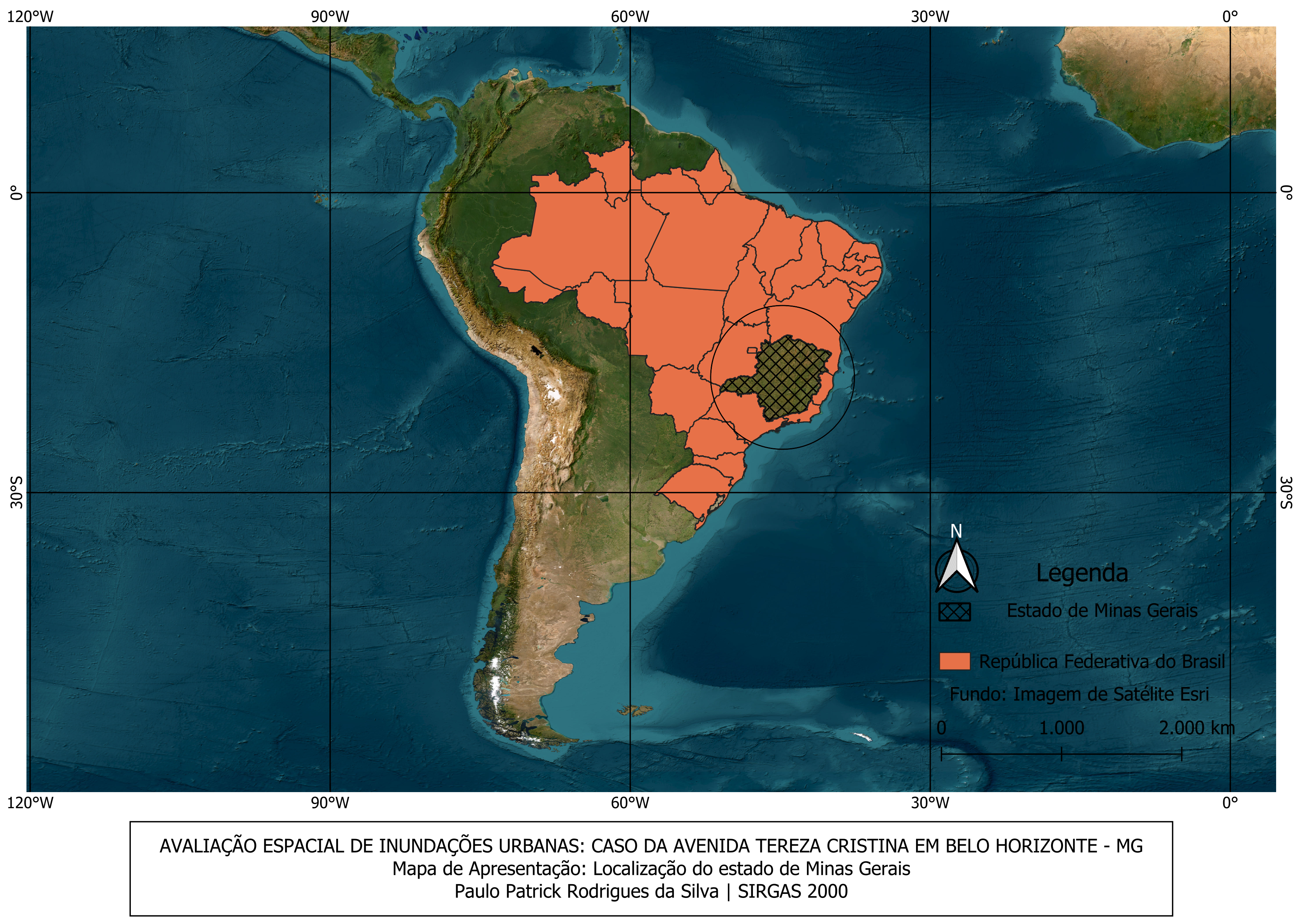 Localização do Estado de Minas Gerais no contexto nacional